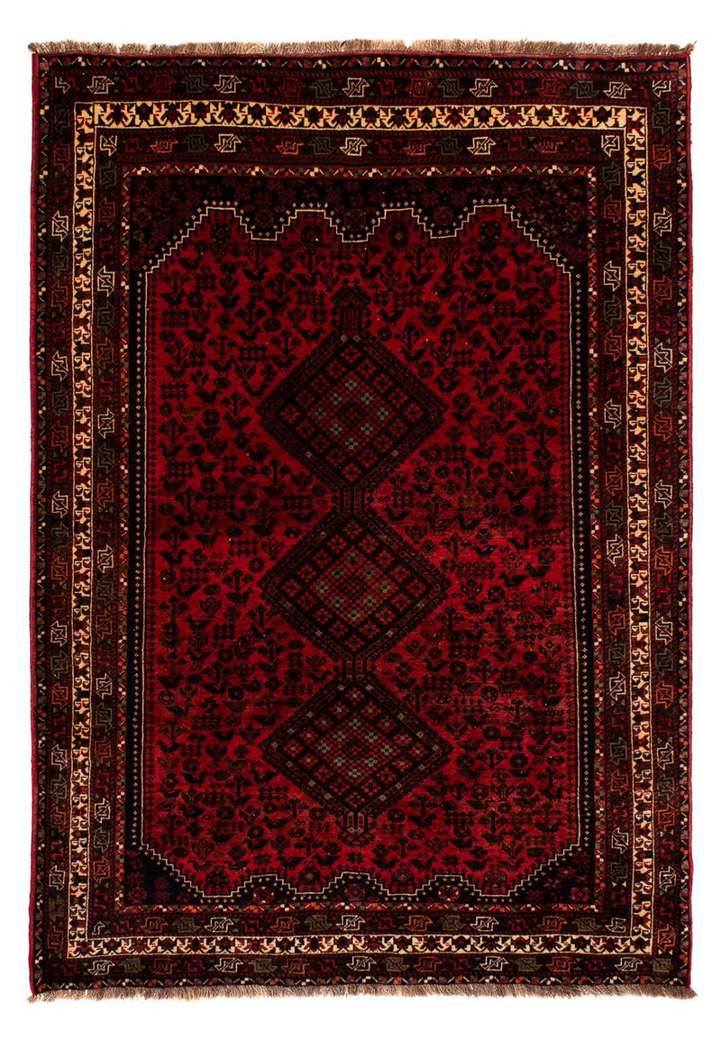 Persisk tæppe - Nomadisk - 295 x 200 cm - mørkerød
