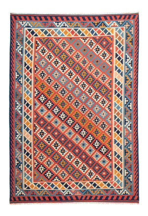 Kelim-tæppe - orientalsk - 318 x 248 cm - flerfarvet