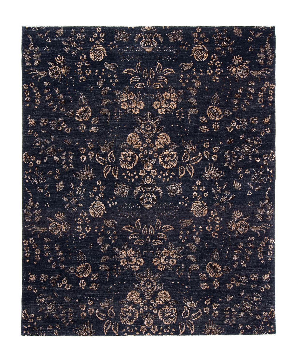 Designer tæppe - 308 x 248 cm - mørkeblå