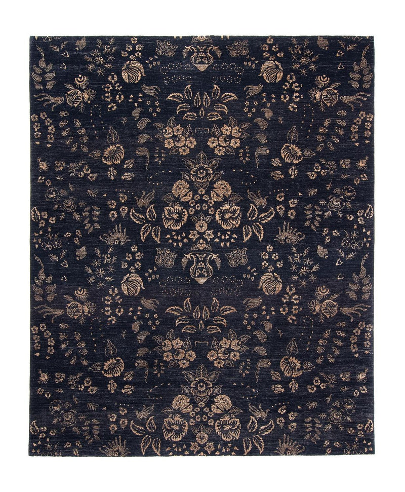 Designer tæppe - 308 x 248 cm - mørkeblå