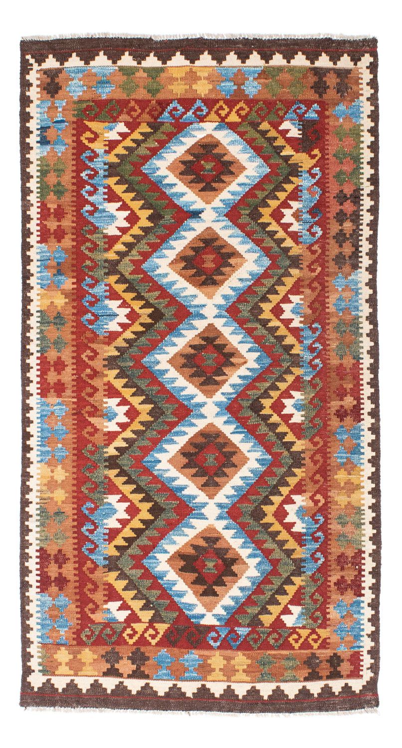 Kelim-tæppe - orientalsk - 201 x 102 cm - flerfarvet
