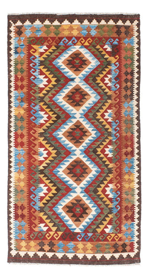 Kelim-tæppe - orientalsk - 201 x 102 cm - flerfarvet