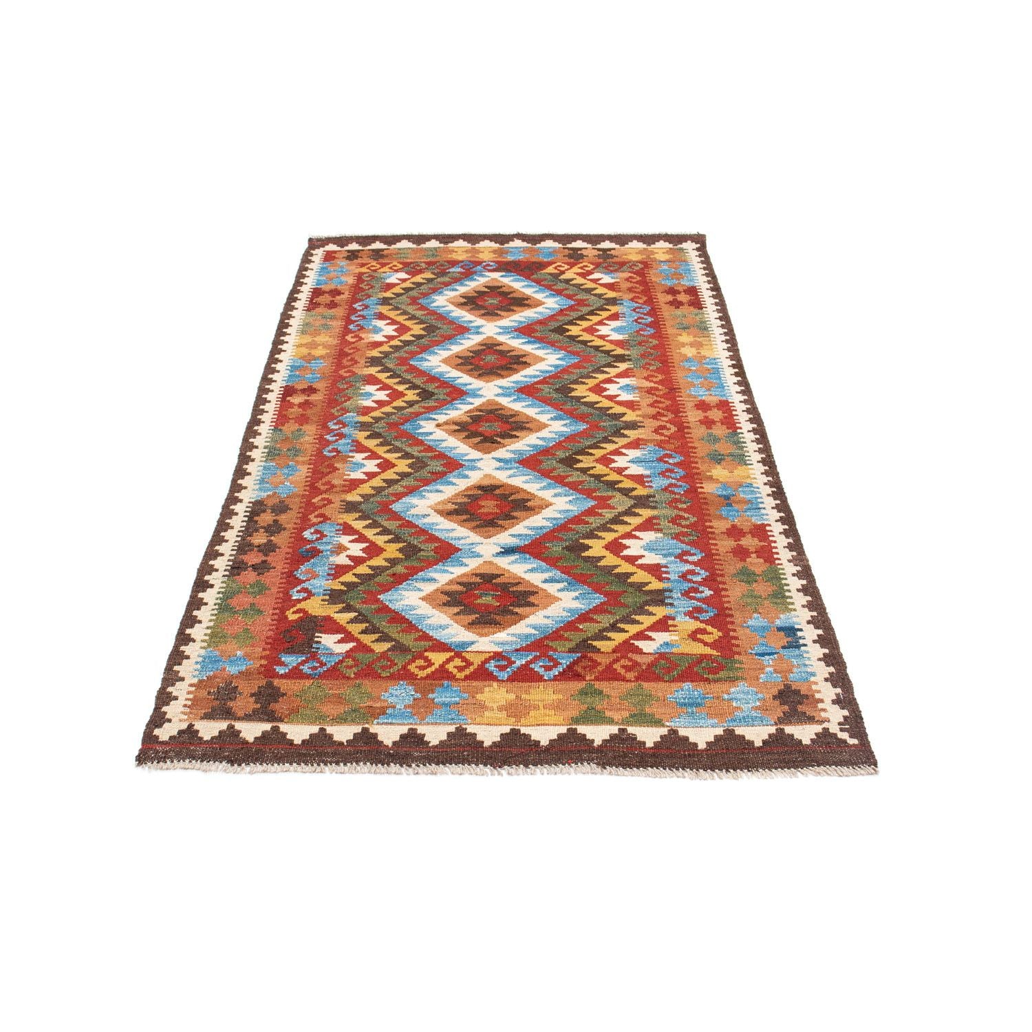 Kelim-tæppe - orientalsk - 201 x 102 cm - flerfarvet