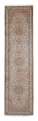 Løber Silketæppe - Kashmir Silk - 316 x 81 cm - beige