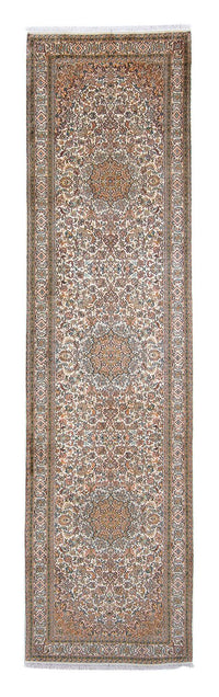 Løber Silketæppe - Kashmir Silk - 316 x 81 cm - beige