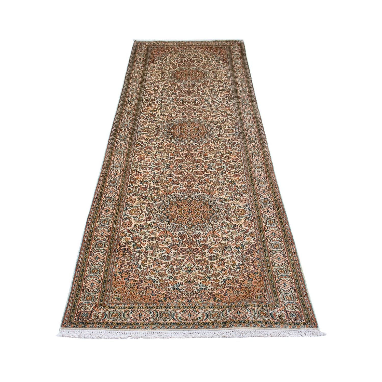 Løber Silketæppe - Kashmir Silk - 316 x 81 cm - beige