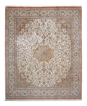 Silketæppe - Kashmir Silk - 304 x 241 cm - beige