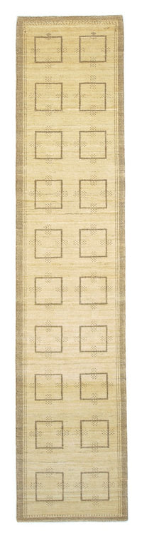 Løber Gabbeh-tæppe - Persisk - 345 x 75 cm - beige