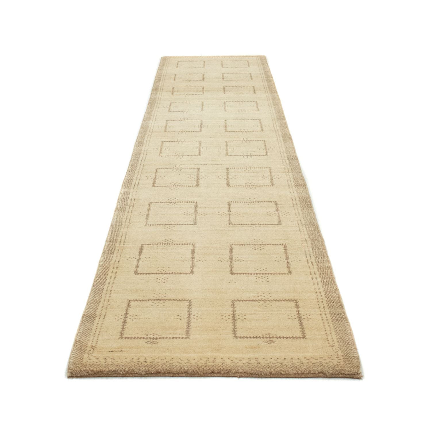 Løber Gabbeh-tæppe - Persisk - 345 x 75 cm - beige