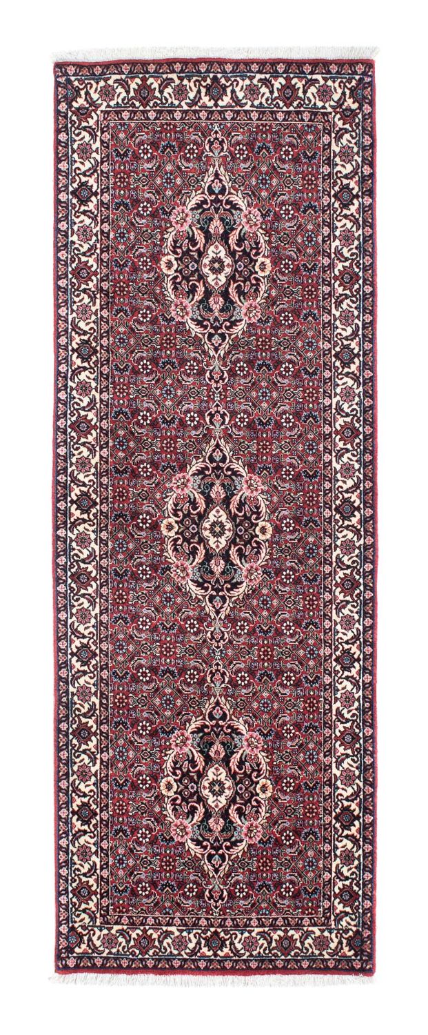 Løber Persisk tæppe - Bijar - 211 x 72 cm - lysrød
