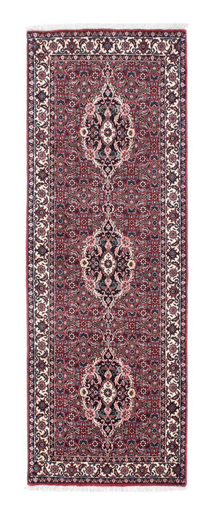 Løber Persisk tæppe - Bijar - 211 x 72 cm - lysrød