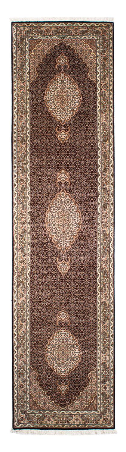 Løber Persisk tæppe - Tabriz - 302 x 82 cm - mørkeblå