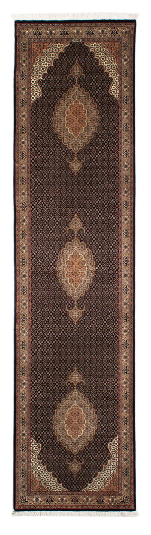 Løber Persisk tæppe - Tabriz - 295 x 77 cm - mørkeblå