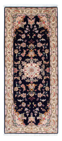Løber Persisk tæppe - Tabriz - Royal - 200 x 83 cm - mørkeblå