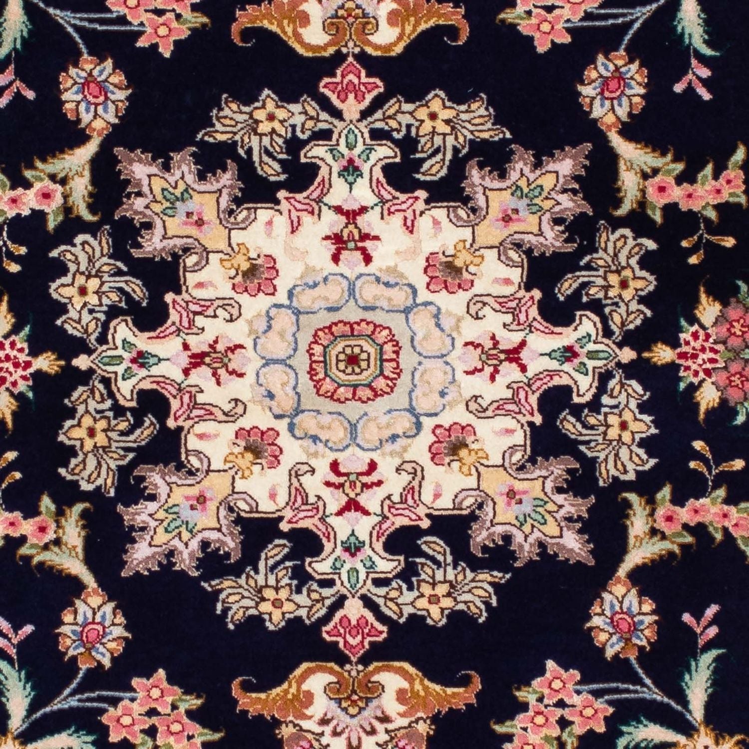 Løber Persisk tæppe - Tabriz - Royal - 200 x 83 cm - mørkeblå
