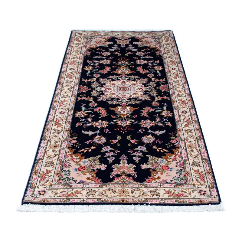 Løber Persisk tæppe - Tabriz - Royal - 200 x 83 cm - mørkeblå