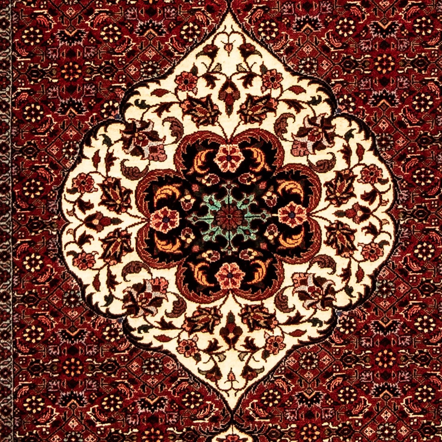 Løber Persisk tæppe - Bijar - 290 x 82 cm - mørkerød