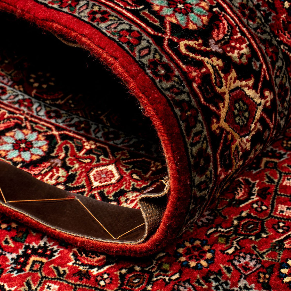 Løber Persisk tæppe - Bijar - 290 x 82 cm - mørkerød