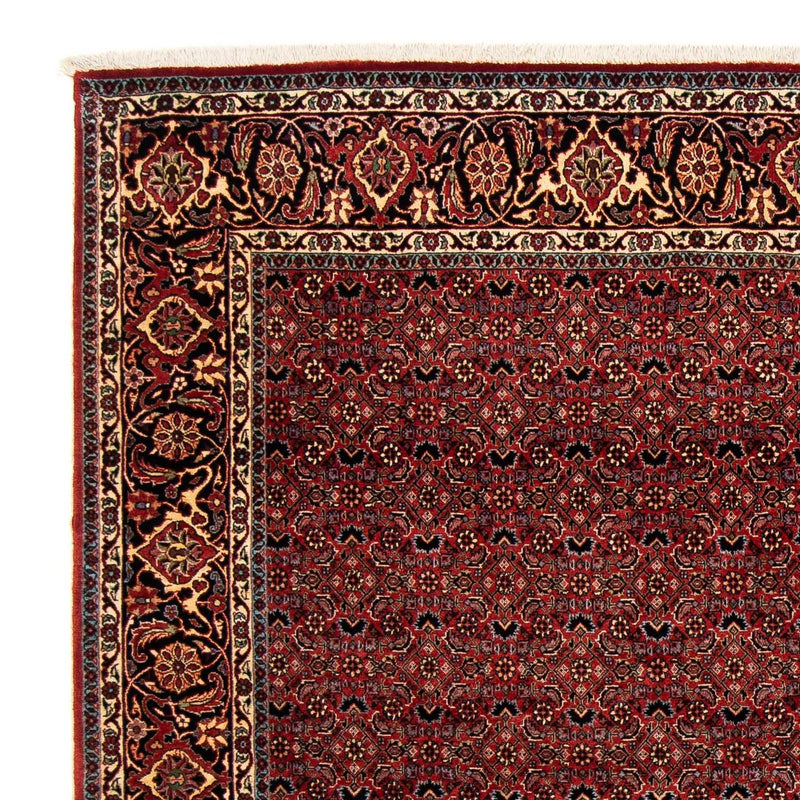 Persisk tæppe - Bijar firkantet  - 200 x 197 cm - mørkerød
