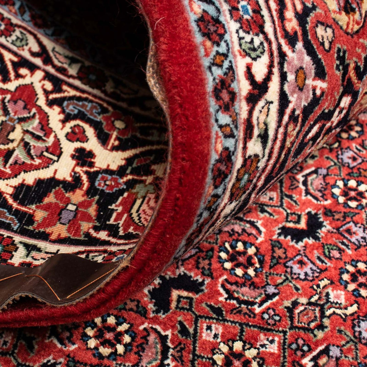 Persisk tæppe - Bijar firkantet  - 200 x 197 cm - mørkerød