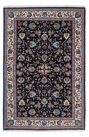 Persisk tæppe - Ghom - 210 x 140 cm - mørkeblå