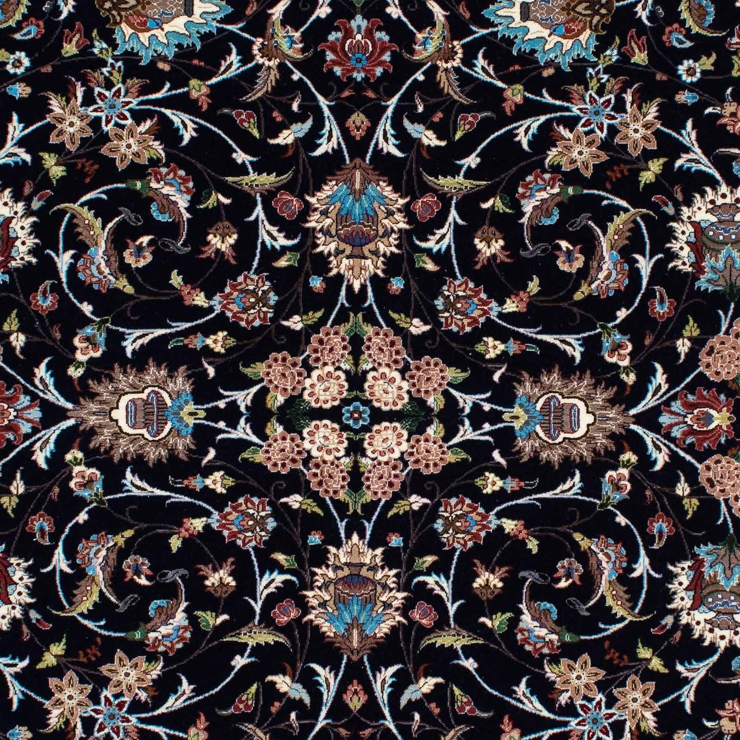 Persisk tæppe - Ghom - 210 x 140 cm - mørkeblå