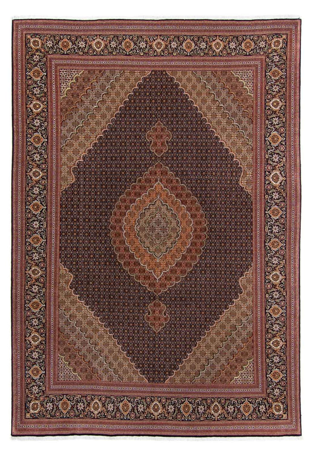 Persisk tæppe - Tabriz - 359 x 252 cm - brun