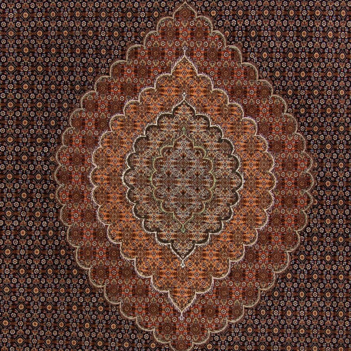 Persisk tæppe - Tabriz - 359 x 252 cm - brun