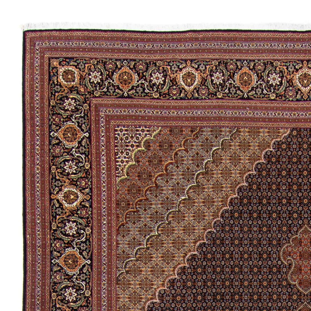Persisk tæppe - Tabriz - 359 x 252 cm - brun
