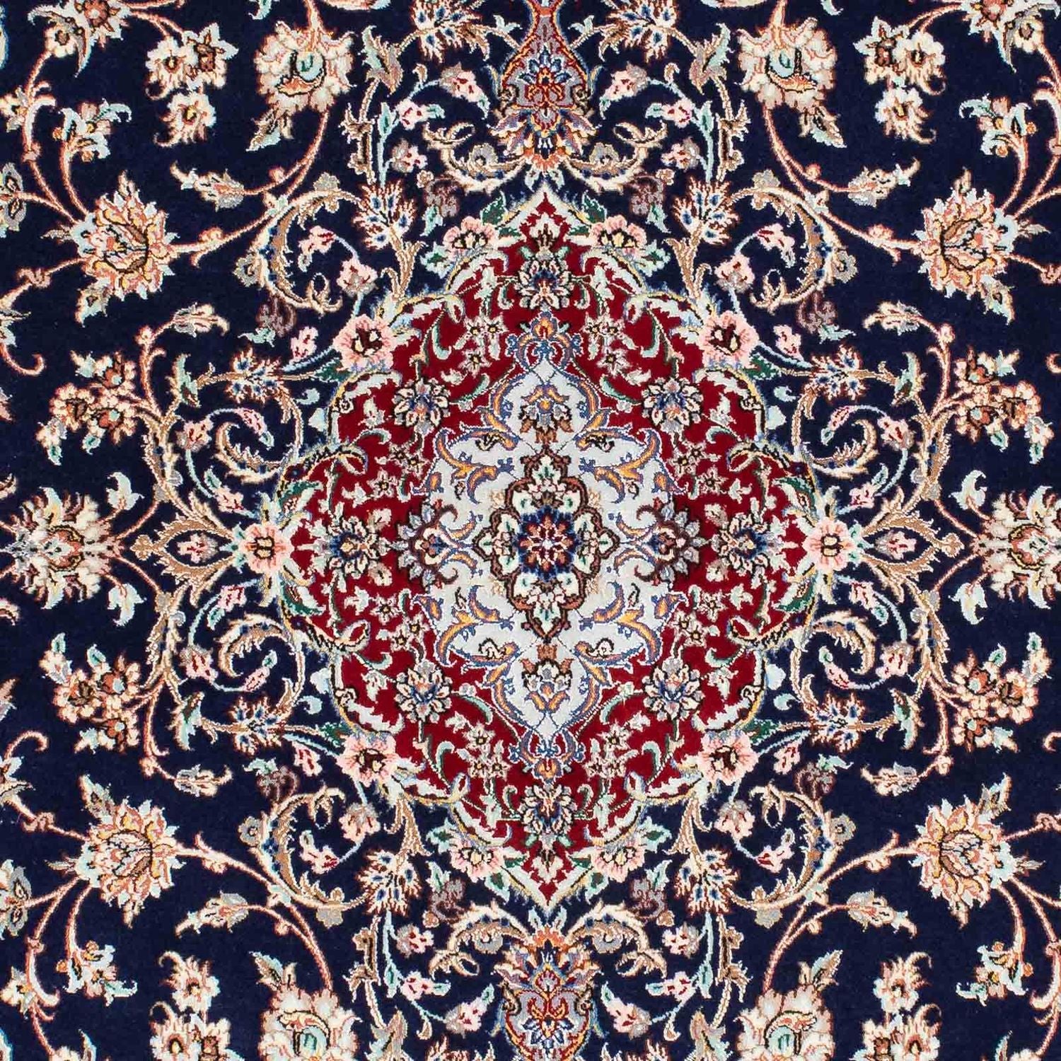Persisk tæppe - Isfahan - Premium - 200 x 130 cm - mørkeblå