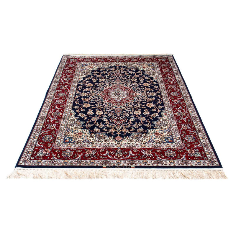 Persisk tæppe - Isfahan - Premium - 200 x 130 cm - mørkeblå