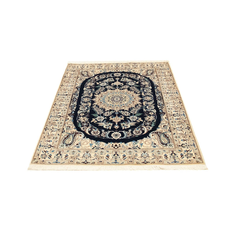 Persisk tæppe - Nain - Premium - 148 x 100 cm - mørkeblå