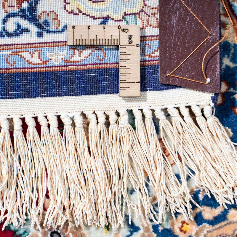 Persisk tæppe - Isfahan - Premium - 194 x 131 cm - mørkerød