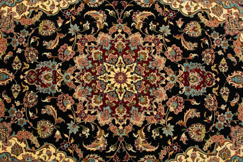 Persisk tæppe - Ghom - 157 x 105 cm - sort