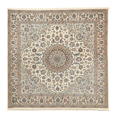 Persisk tæppe - Nain - Royal firkantet  - 202 x 201 cm - beige