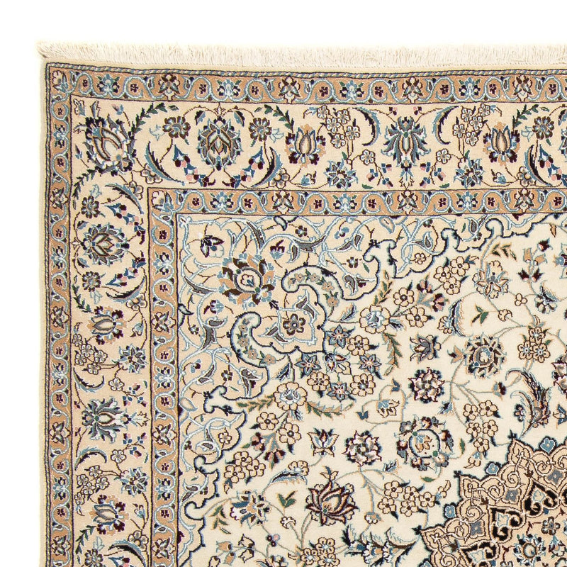 Persisk tæppe - Nain - Royal firkantet  - 202 x 201 cm - beige