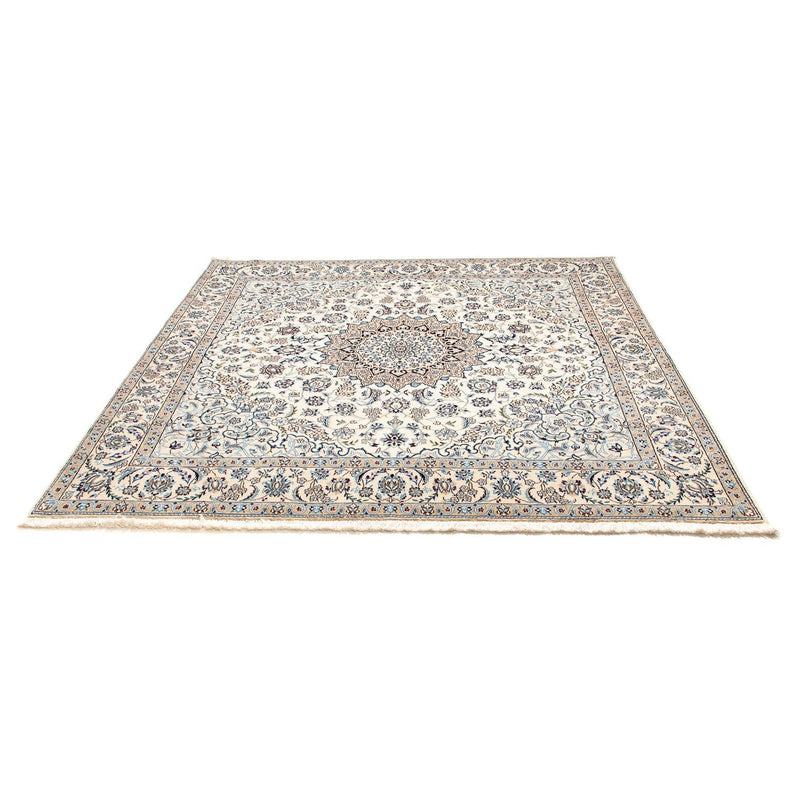 Persisk tæppe - Nain - Royal firkantet  - 202 x 201 cm - beige