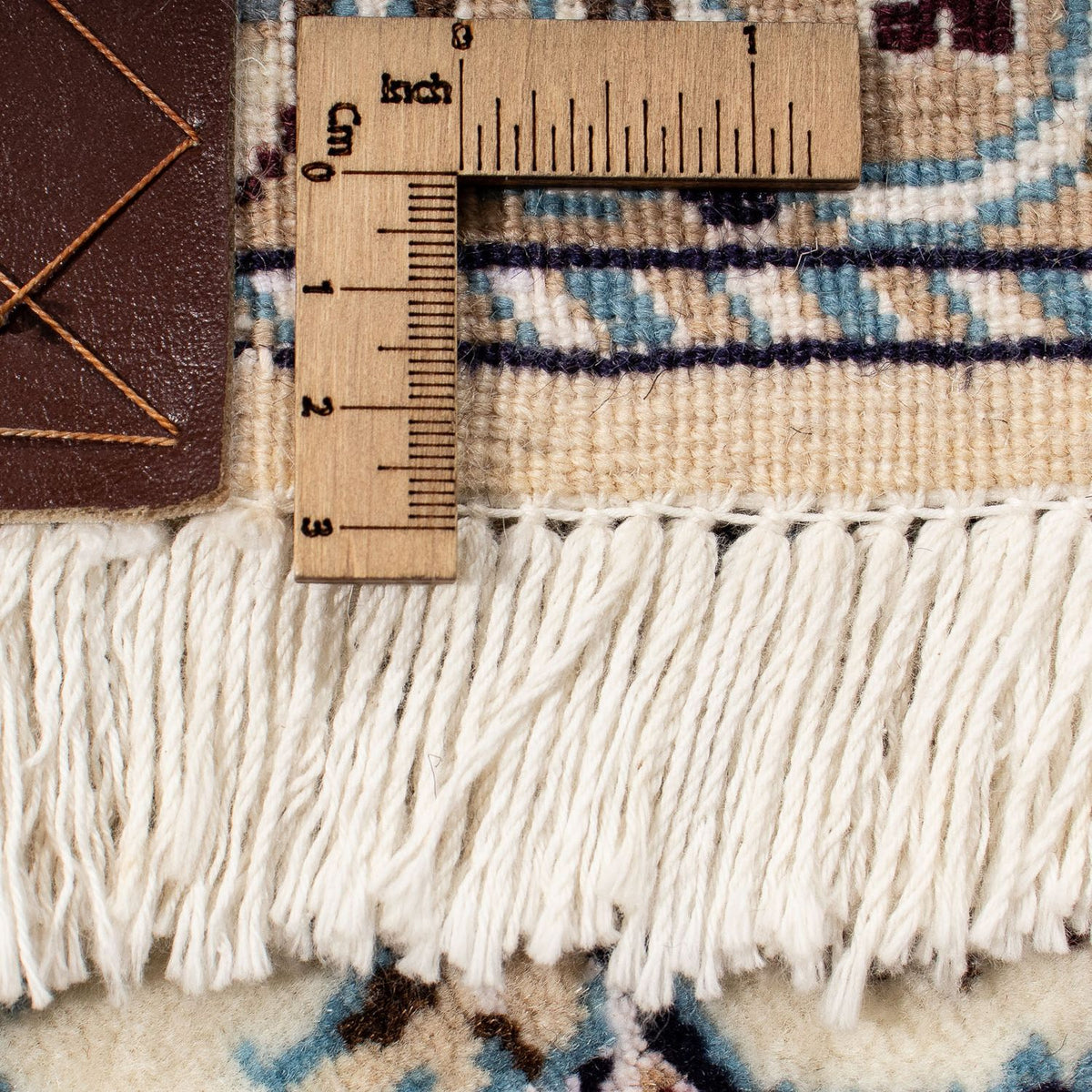 Persisk tæppe - Nain - Royal firkantet  - 202 x 201 cm - beige