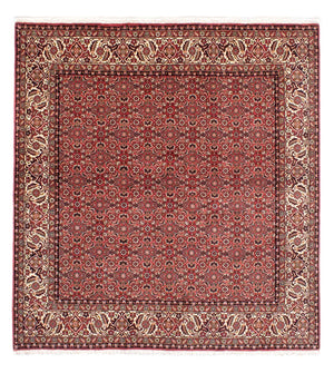 Persisk tæppe - Bijar firkantet  - 208 x 200 cm - lysrød