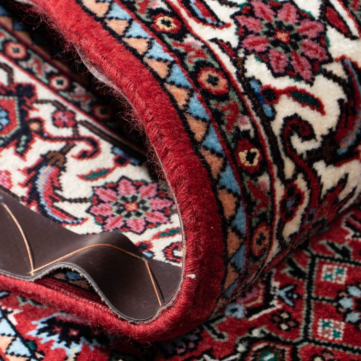 Løber Persisk tæppe - Bijar - 205 x 74 cm - mørkerød