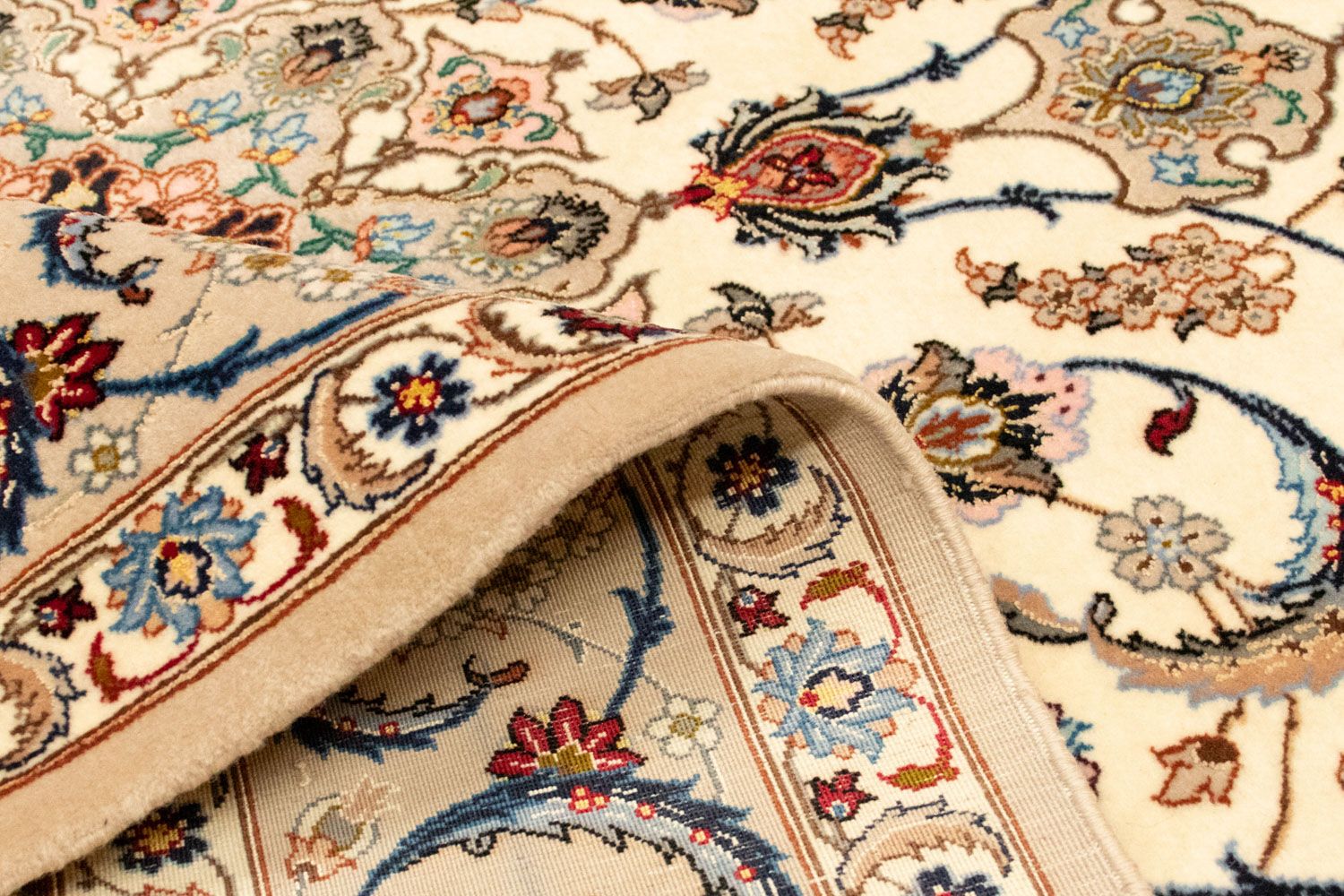 Persisk tæppe - Isfahan - Premium - 163 x 111 cm - beige