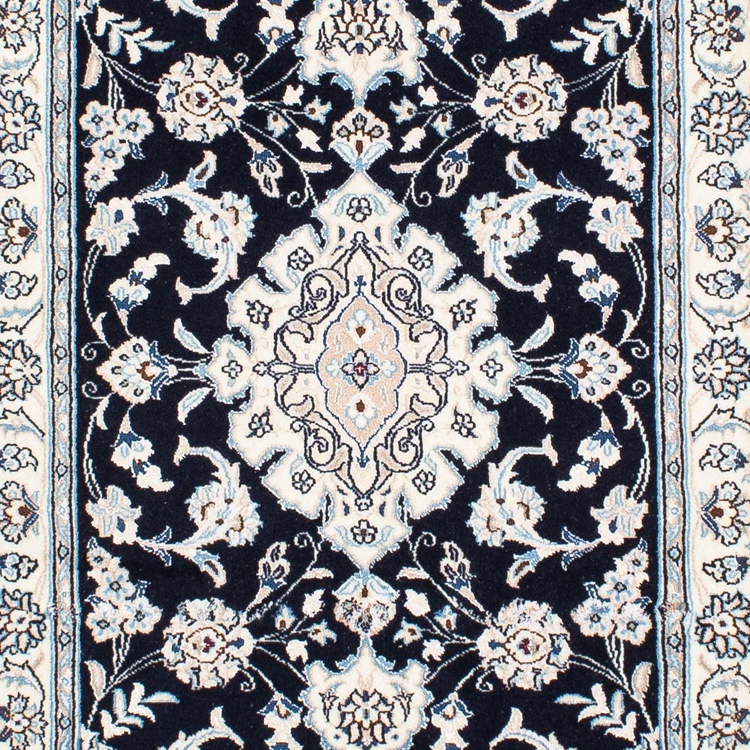 Løber Persisk tæppe - Nain - Royal - 295 x 78 cm - mørkeblå