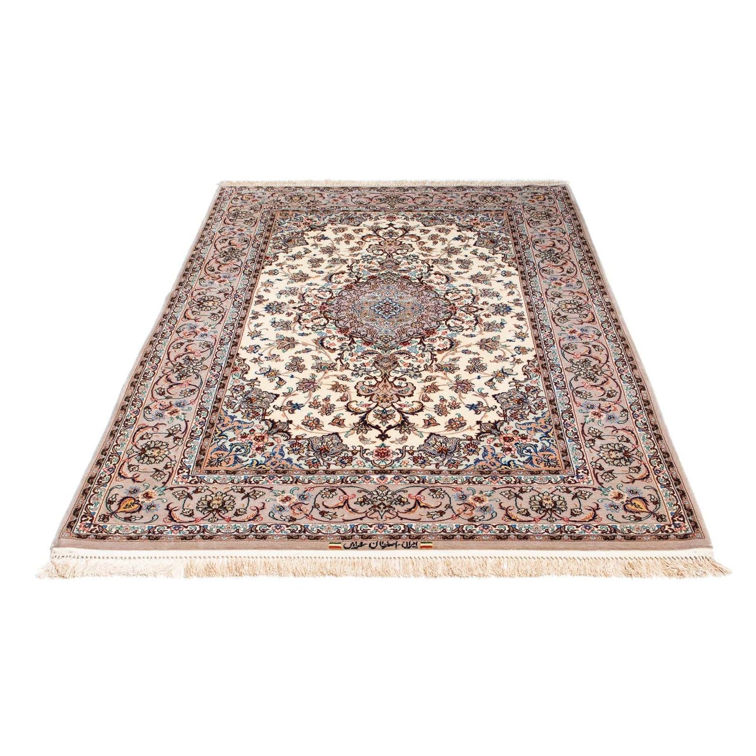 Persisk tæppe - Isfahan - Premium - 201 x 130 cm - beige