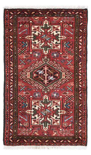 Persisk tæppe - Nomadisk - 106 x 64 cm - mørkerød
