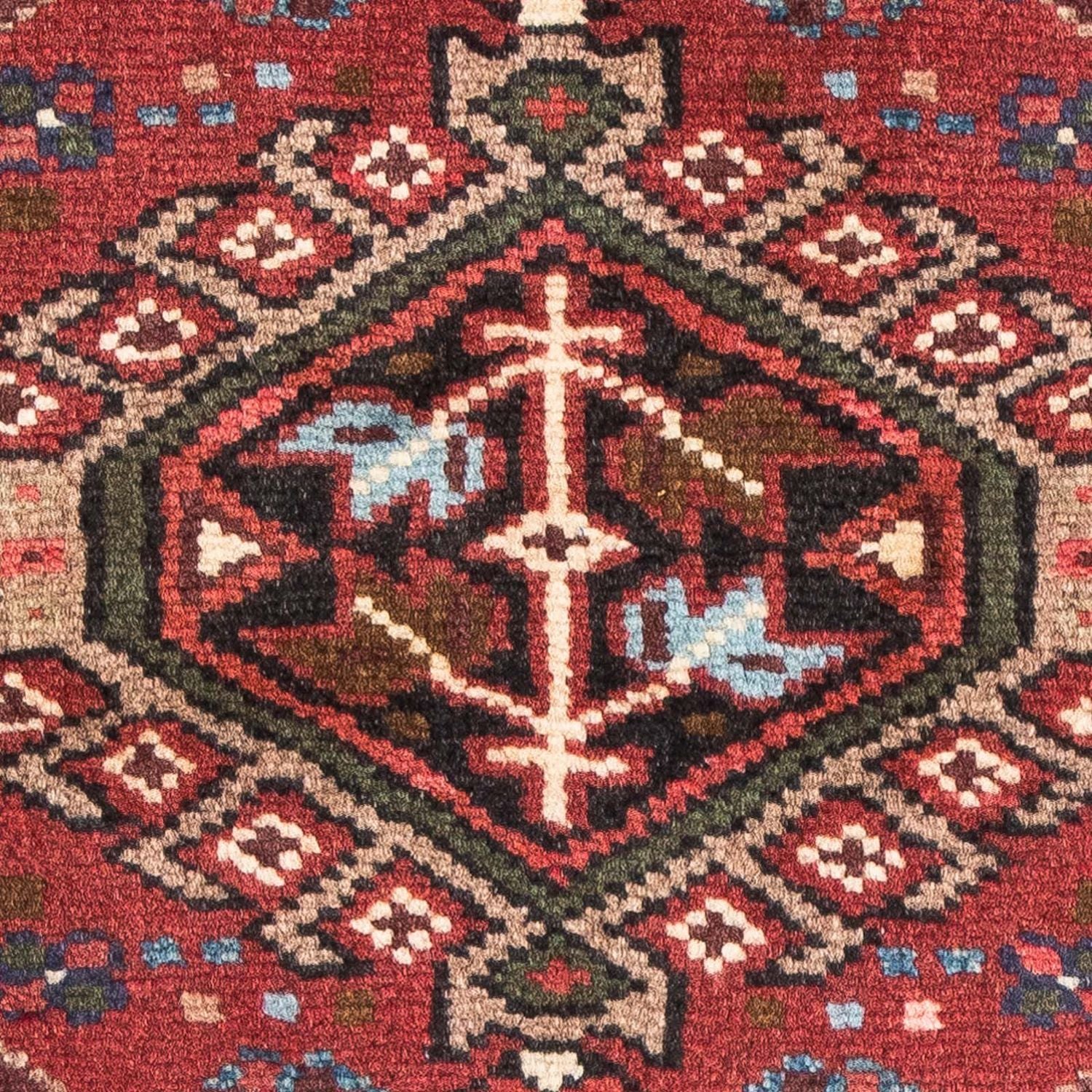 Persisk tæppe - Nomadisk - 106 x 64 cm - mørkerød