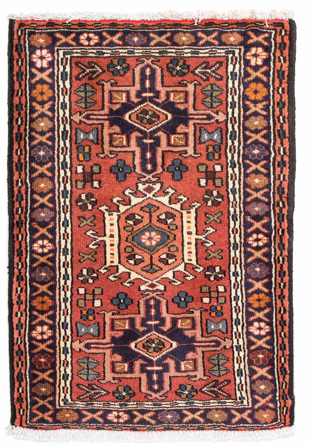Persisk tæppe - Nomadisk - 95 x 70 cm - lysrød