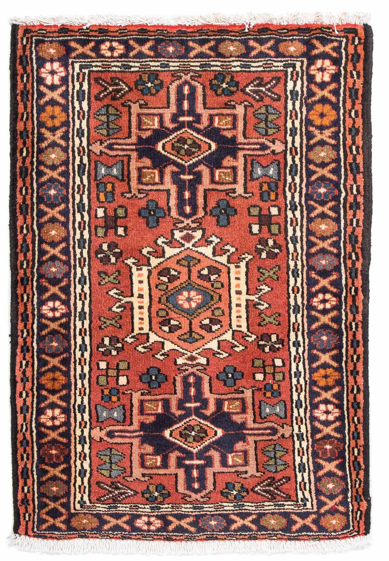 Persisk tæppe - Nomadisk - 95 x 70 cm - lysrød