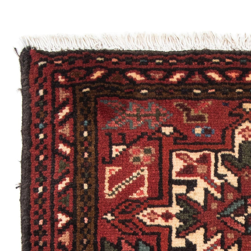 Persisk tæppe - Nomadisk - 105 x 66 cm - mørkerød
