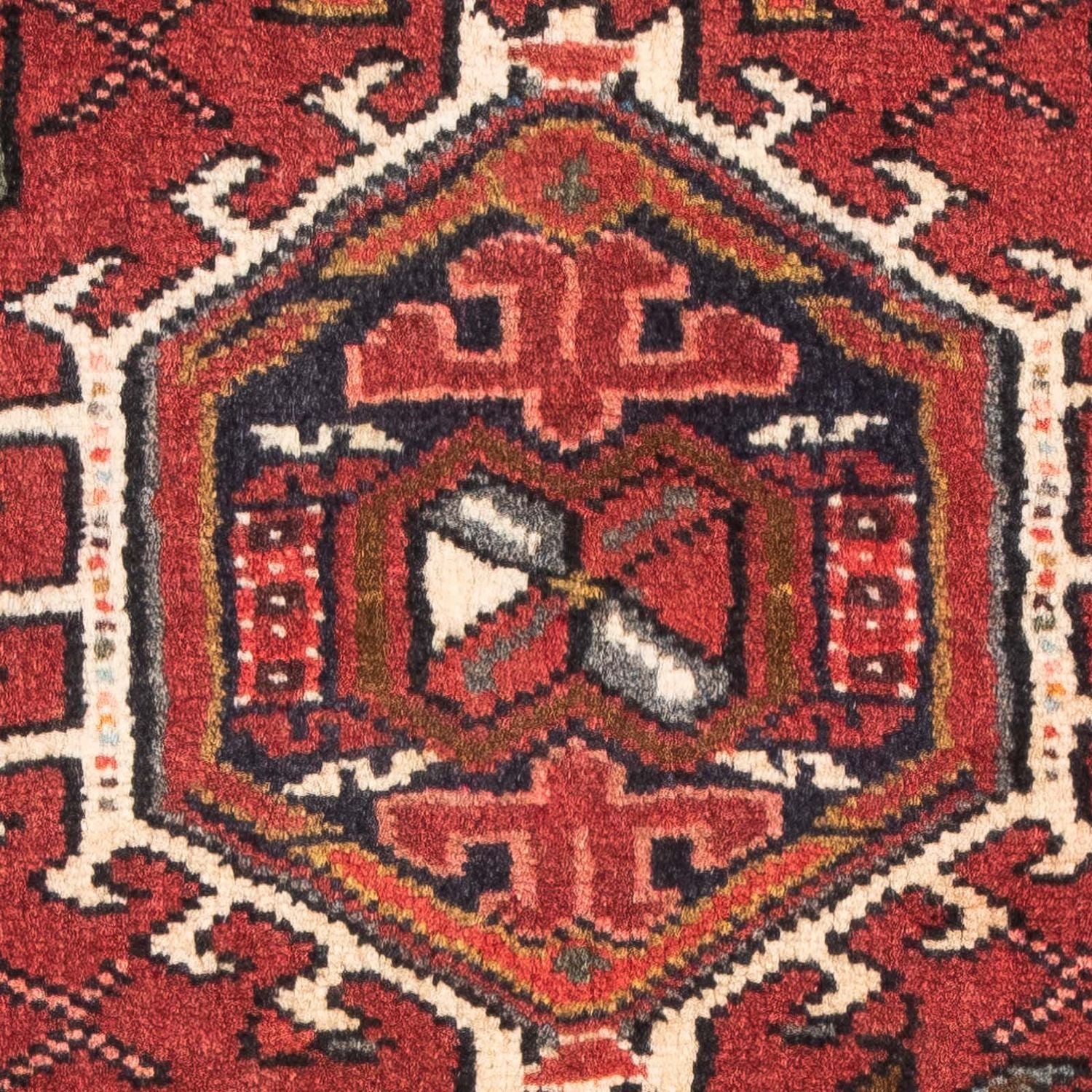 Persisk tæppe - Nomadisk - 105 x 60 cm - mørkerød