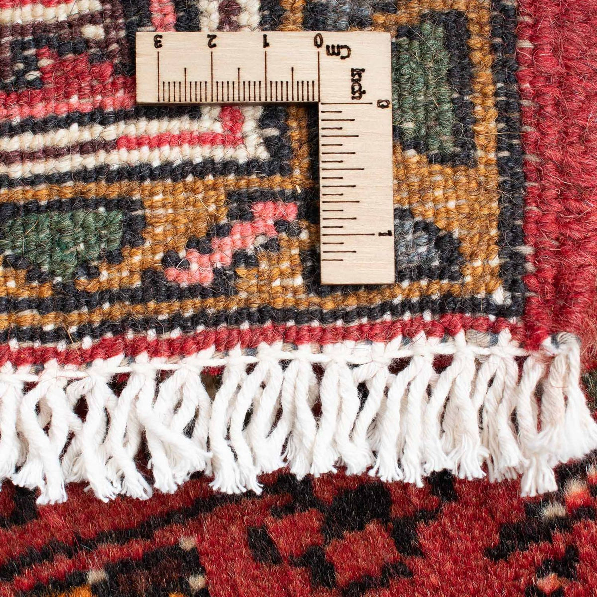 Persisk tæppe - Nomadisk - 105 x 60 cm - mørkerød